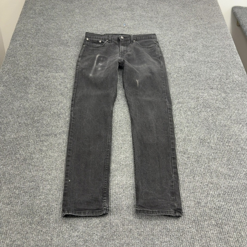 Levis 502 Taper Jeans Mens 31x32‎ Black Denim Stretch Casual Streetwear